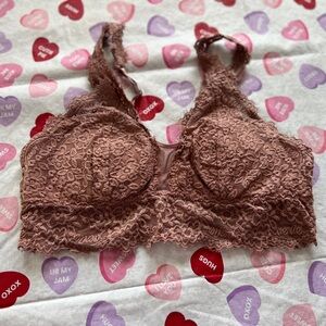 Aerie Lace Bralette in Warm Brown